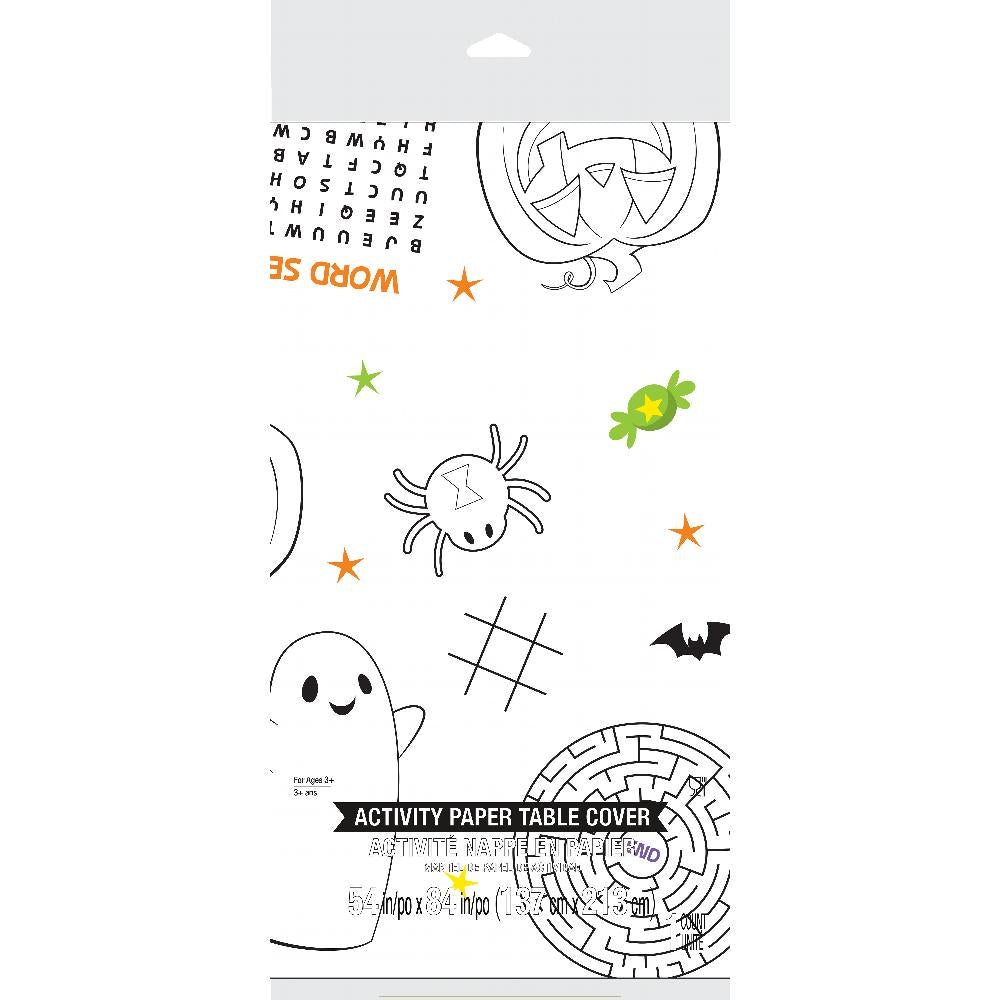 Halloween Activity Paper Tablecover (Case of 12) by Creative Converting