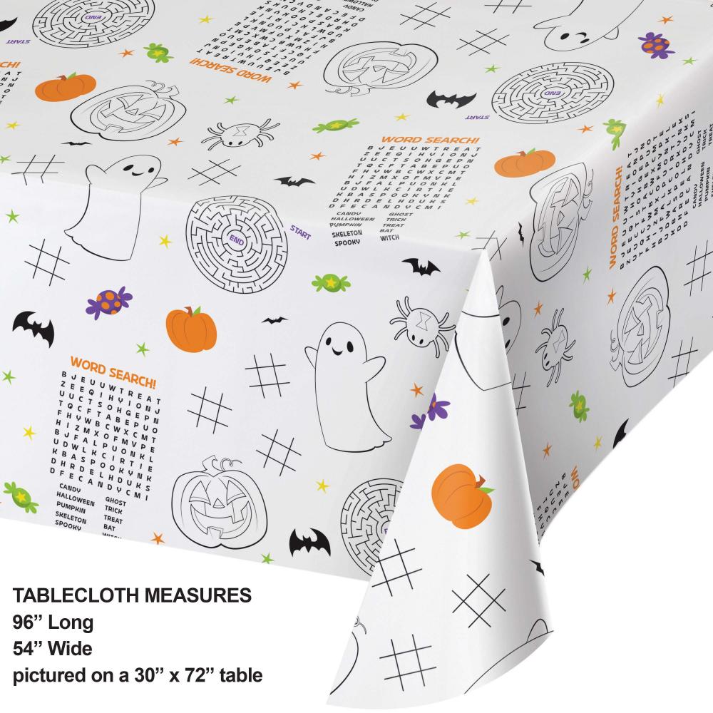 Halloween Activity Paper Tablecover (1 per Pkg)