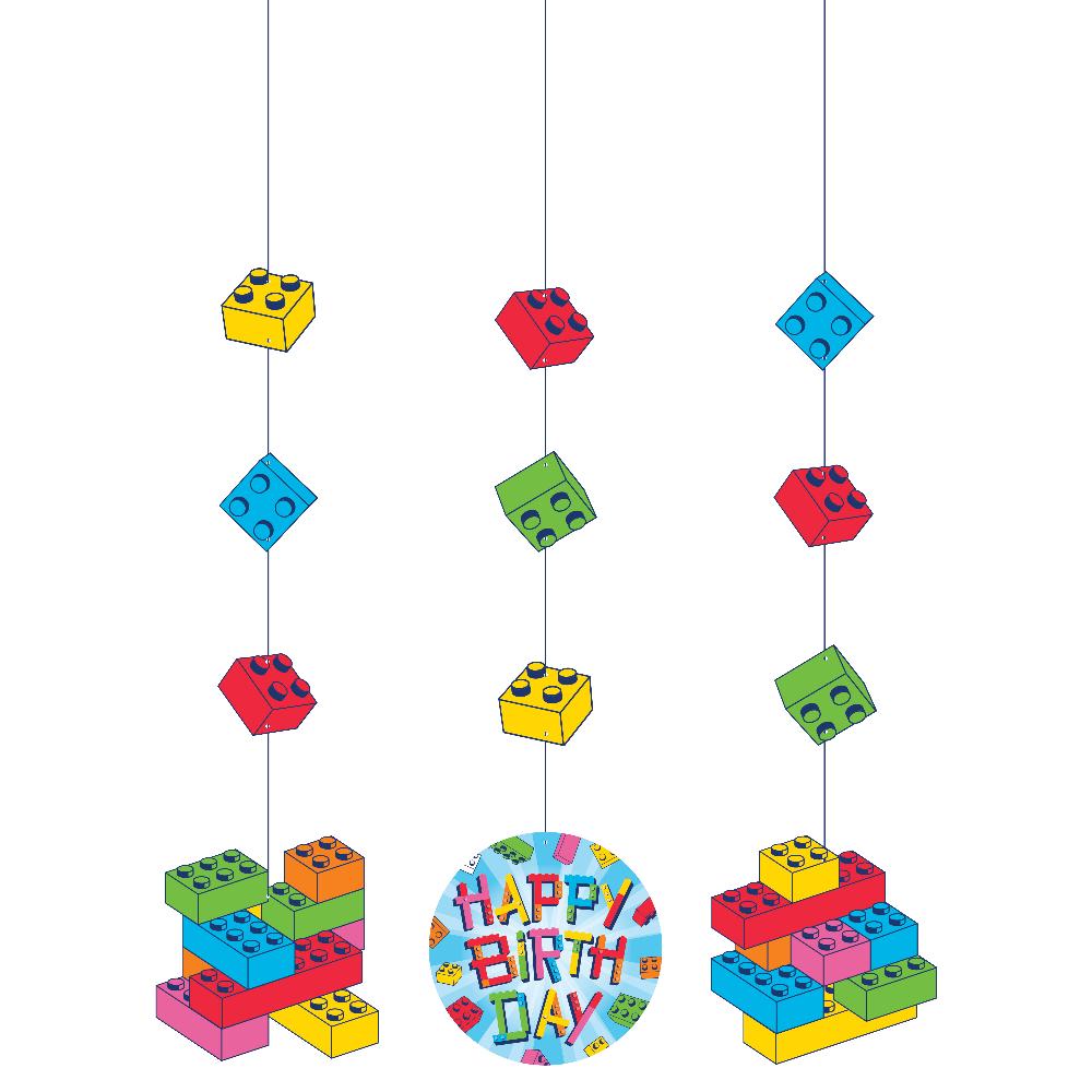 Block Bash Hanging Cutouts (3 per Pkg) by Creative Converting
