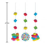 Block Bash Hanging Cutouts (3 per Pkg) by Creative Converting