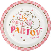 96 pc Bulk Dolly Parton I Beg Your Parton Dessert Plates