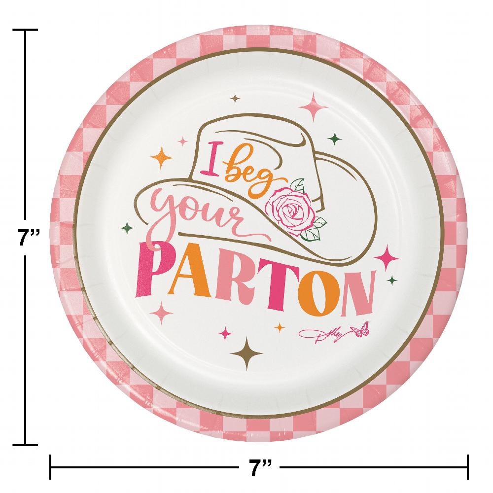 Dolly Parton I Beg Your Parton Dessert Plates (Case of 96) by Creative Converting