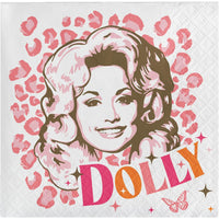 Dolly Parton I Beg Your Parton Check Paper Beverage Napkins (Case of 192) by Creative Converting