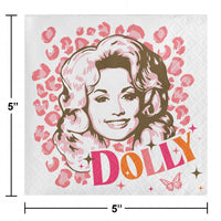 Dolly Parton I Beg Your Parton Check Paper Beverage Napkins (Case of 192) by Creative Converting