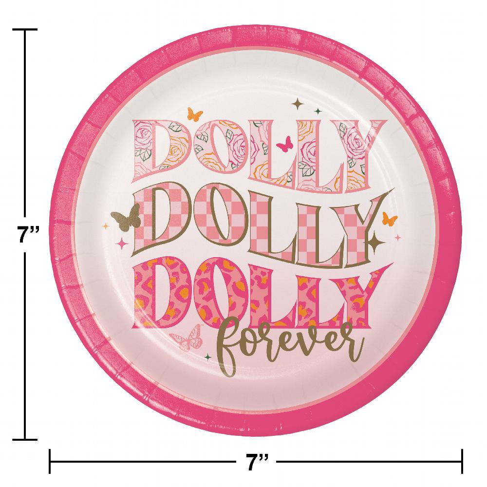 Dolly Parton I Beg Your Parton "Dolly Forever" Dessert Plates (Case of 96) by Creative Converting
