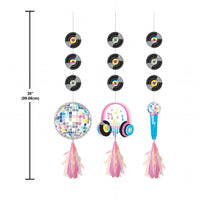 Birthday Beats Disco Hanging Cutouts with Iridescent Tassels (Case of 36) by Creative Converting