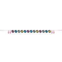 Birthday Beats Ribbon Banner Shaped w/ Tassels (1 per Pkg)
