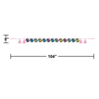 Birthday Beats Ribbon Banner Shaped w/ Tassels (1 per Pkg)