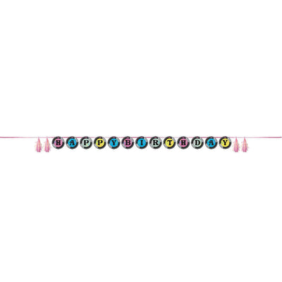 12 pc Bulk Birthday Beats Happy Birthday Ribbon Banner