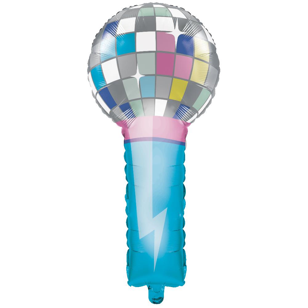 10 pc Bulk Birthday Beats Disco Party Microphone Balloons