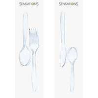 576 pc Bulk Assorted Plastic Cutlery, Clear