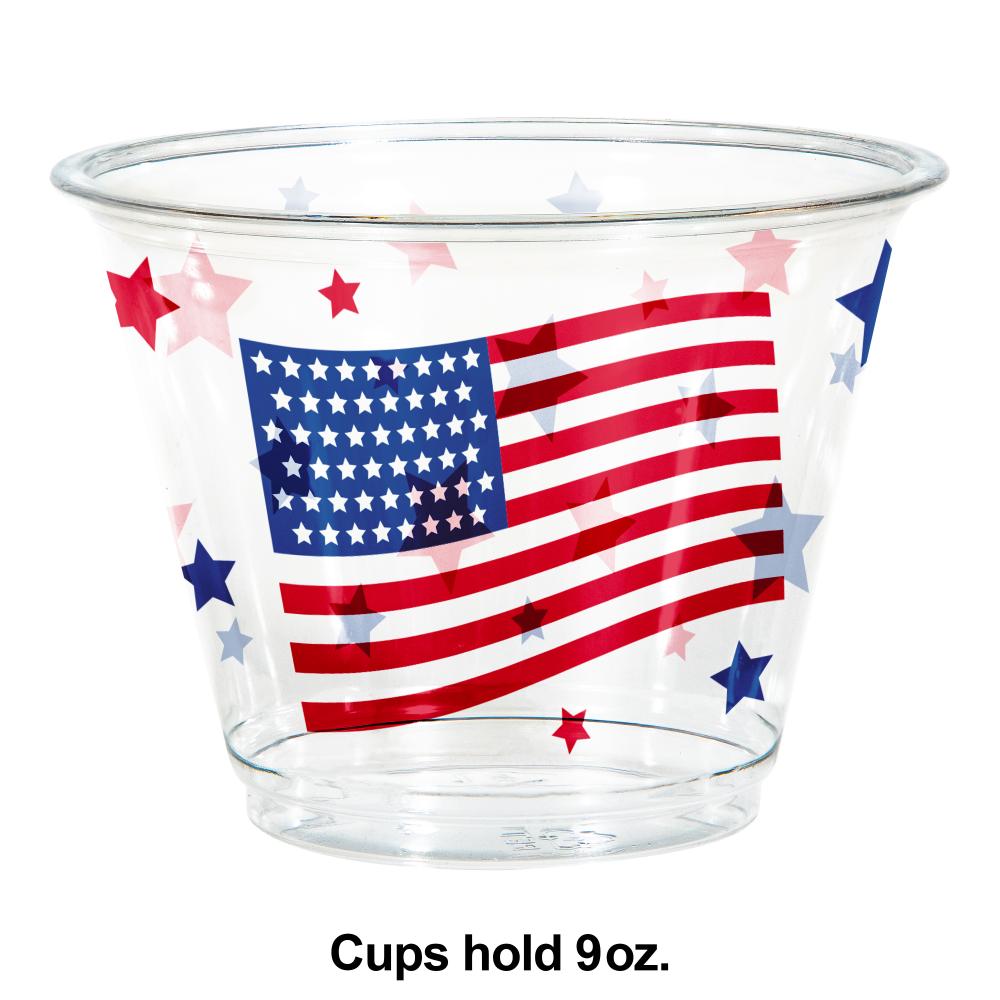 Patriotic Plastic 9 oz. Tumbler (8/Pkg)