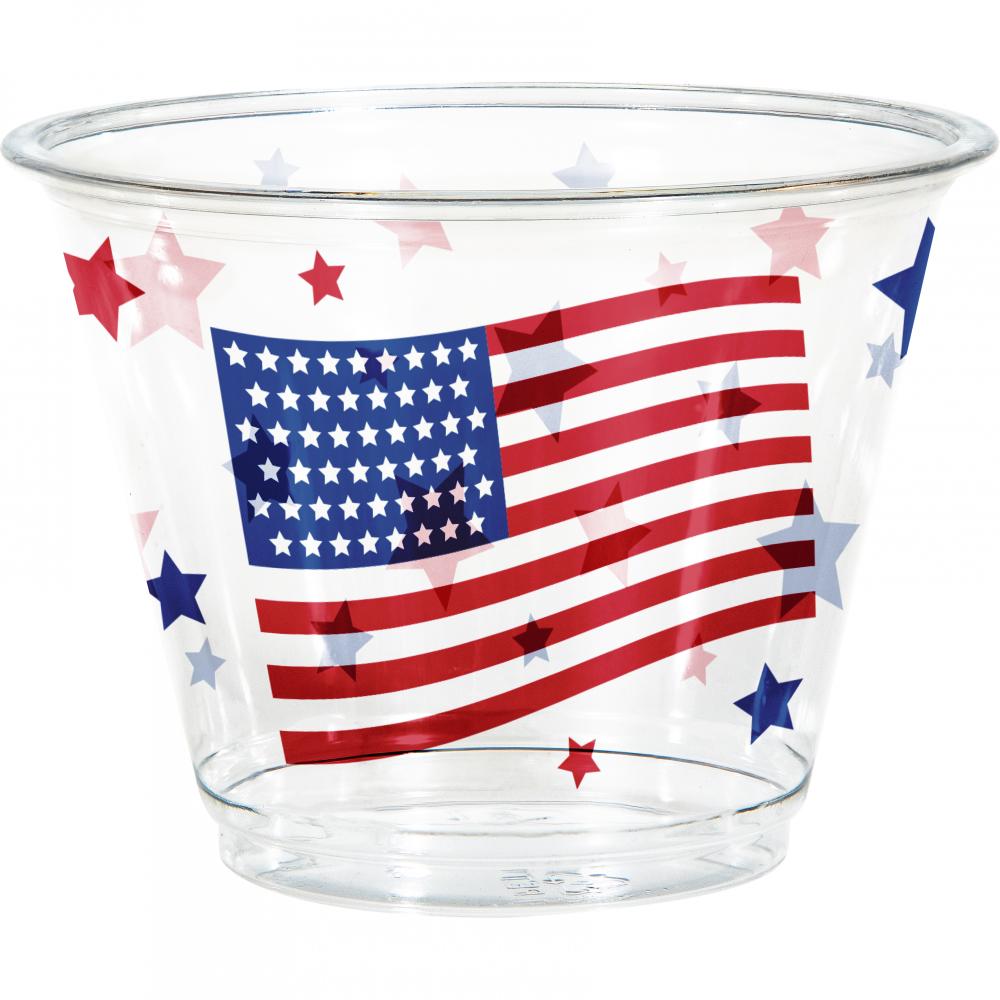Patriotic Plastic 9 oz. Tumbler (8/Pkg)