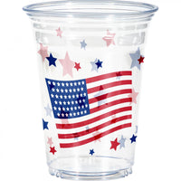 Patriotic Plastic 16 oz. Cup (8/Pkg)