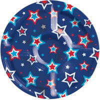 Patriotic Plastic 14 inch Compartment Tray (1/Pkg)