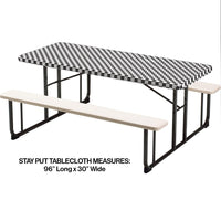 Stay Put Tablecover Black Check, 30