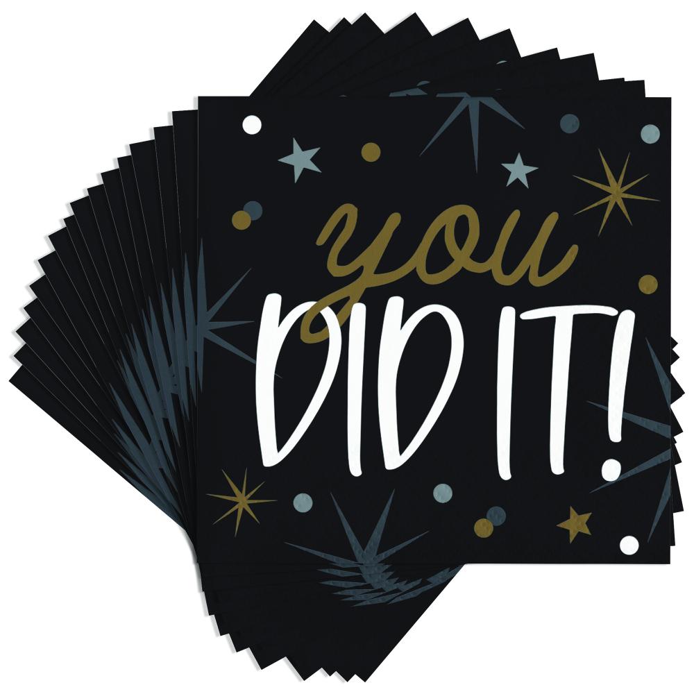 Glowing Grad 2-Ply Paper Beverage Napkin (16/Pkg)