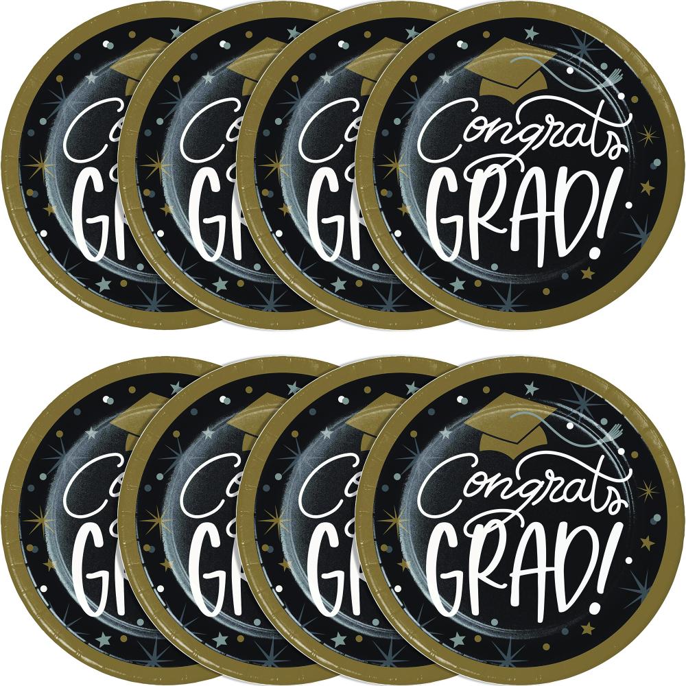 Glowing Grad 6.75 inch Paper Luncheon Plate (8/Pkg)