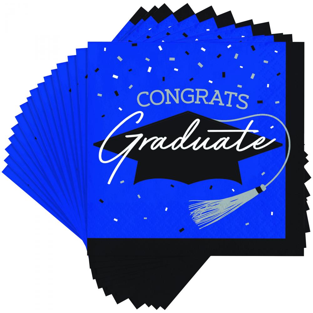 Stylish napkins for graduation parties, includes 36/Pkg, enhances any decor.