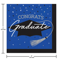 Stylish napkins for graduation parties, includes 36/Pkg, enhances any decor.