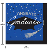 Graduation-themed napkins, contains 36/Pkg, designed to impress.