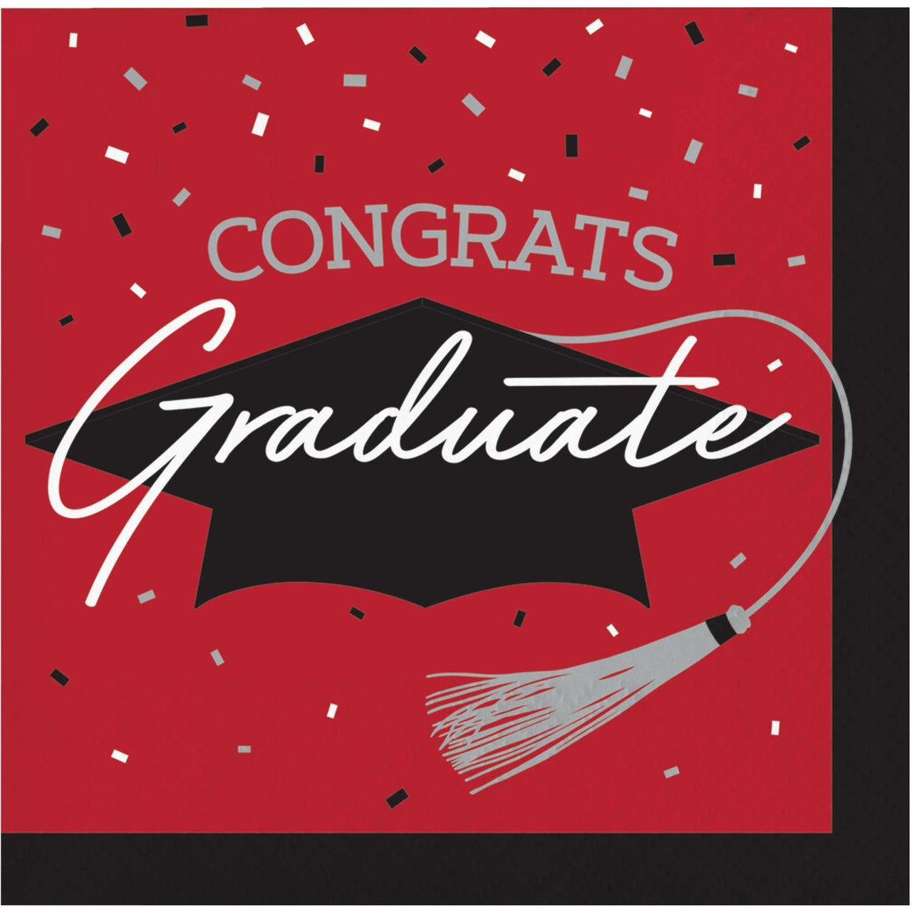 Graduation-themed napkins, contains 36/Pkg, designed to impress.