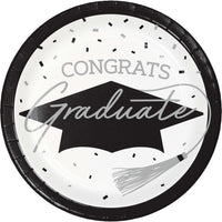 inch dessert plates designed for graduation celebrations, package of 18/Pkg.