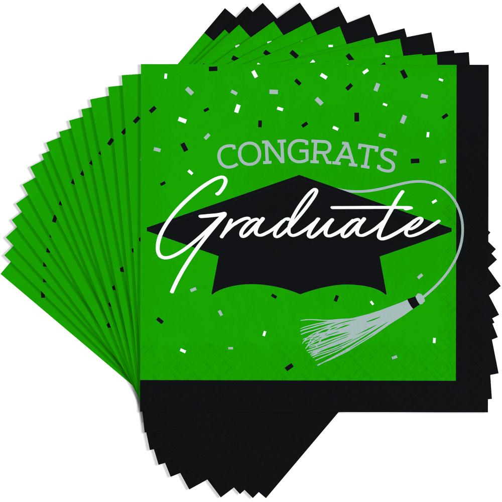 Stylish napkins for graduation parties, includes 36/Pkg, enhances any decor.