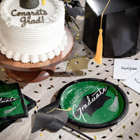 inch paper plates designed for graduation celebrations, package of 18/Pkg.