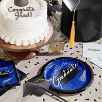 8.75 inch dessert plates designed for graduation celebrations, package of 18/Pkg.