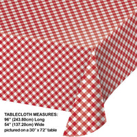 Classic Gingham Plastic Tablecover 54