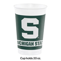 Michigan State University 20 Oz Plastic Cups, 8 ct