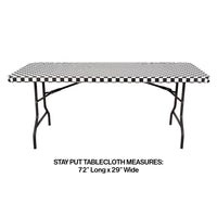 Stay Put Tablecover Black Check, 29