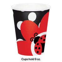 96ct Bulk Ladybug Fancy 9 oz Cups