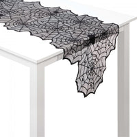 Halloween Black Lace Webs Table Runner (1/Pkg)
