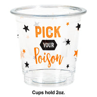 Halloween 2 oz Plastic Shot Glass (8/Pkg)