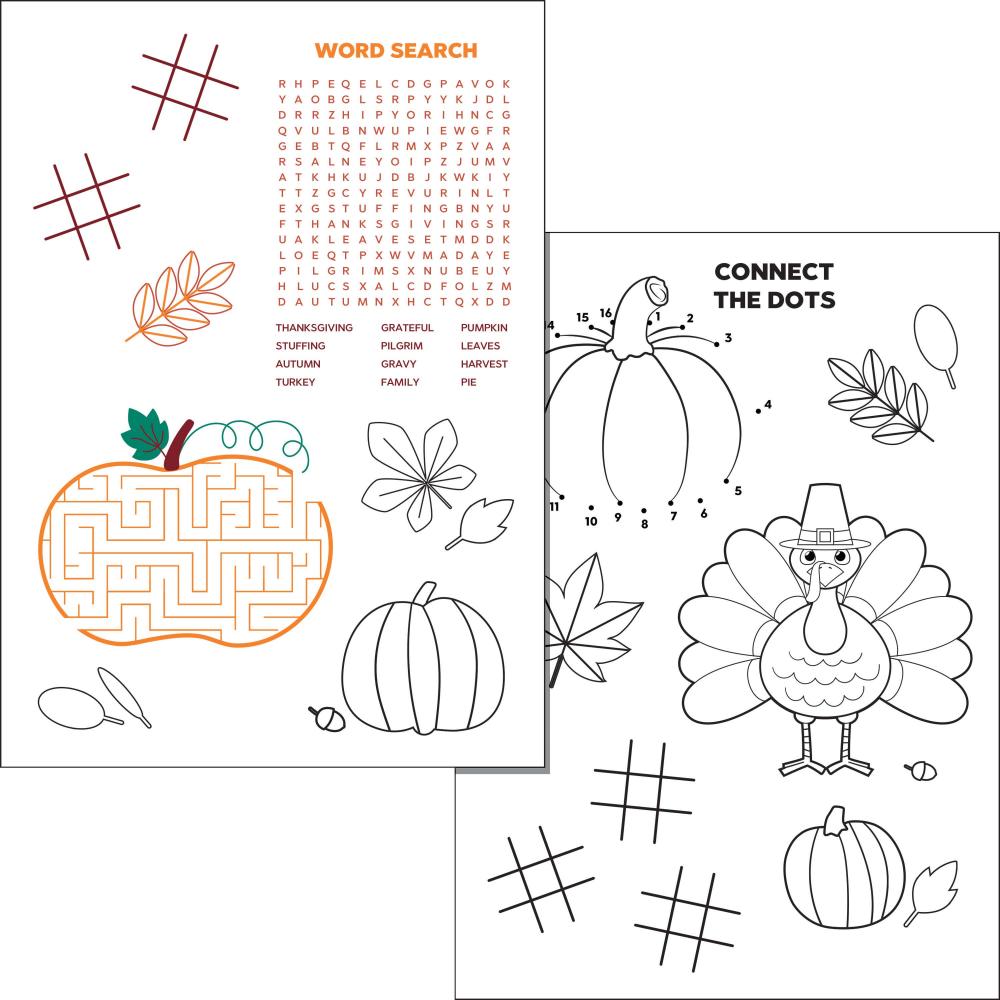 Thanksgiving Activity Sheet (25/Pkg)