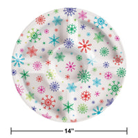 Christmas Plastic 14 inch Compartment Tray (1/Pkg)