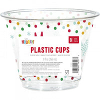 Christmas Plastic 9 oz. Tumbler (8/Pkg)