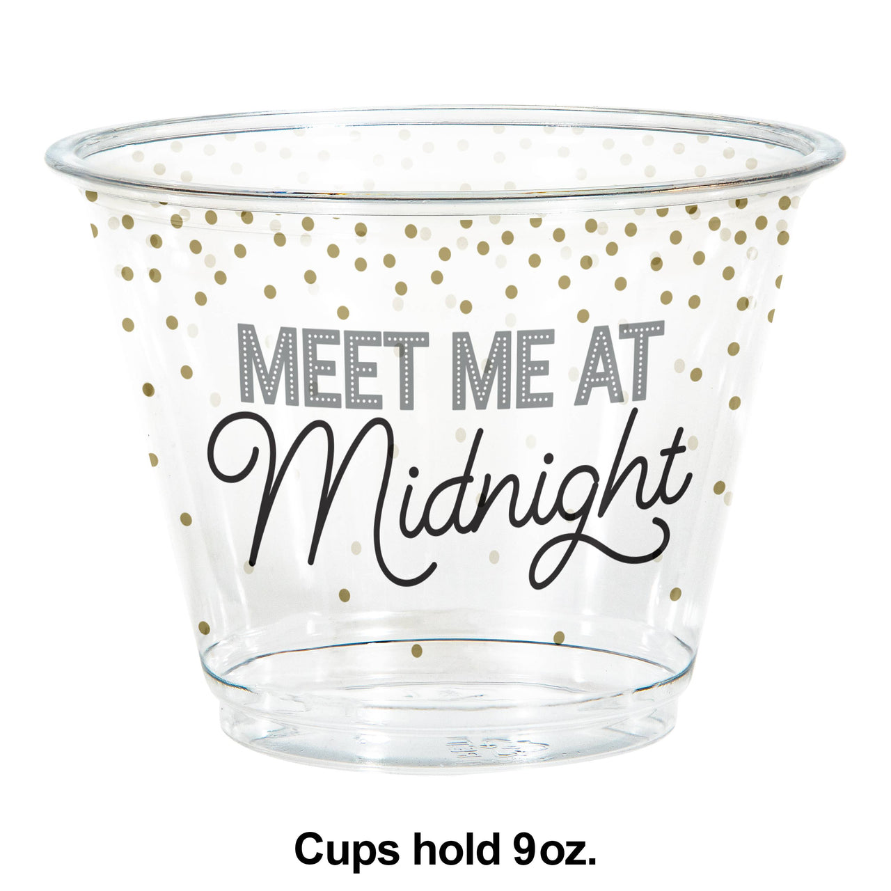 New Years Decor Plastic Cups 9 oz (8/Pkg)
