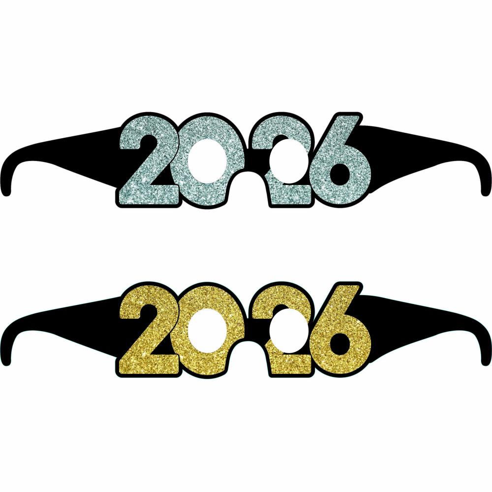 2026 New Year Paper Glasses (6/Pkg)