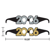 2026 New Year Paper Glasses (6/Pkg)