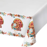 Tasteful Turkey Paper Tablecover, 54