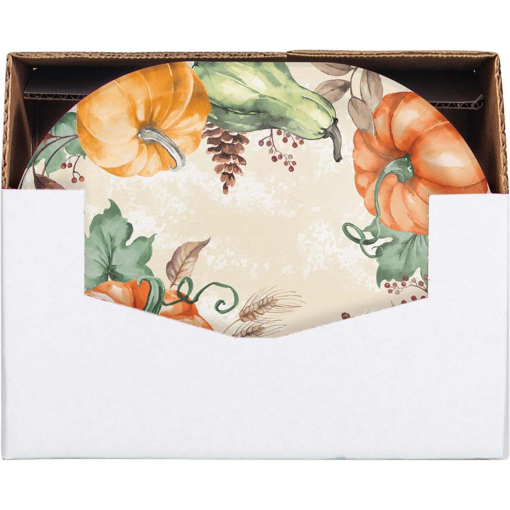 Harvest Delight 12 inch Paper Oval Platter (8/Pkg)