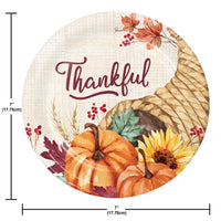 Fall Feast 6.75 inch Paper Luncheon Plate (8/Pkg)