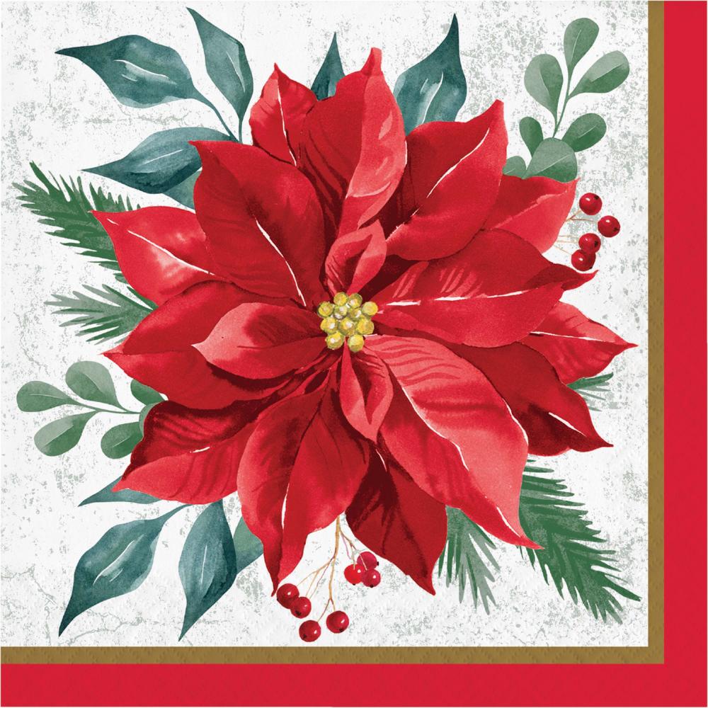 Festive Floral 2-Ply Paper Luncheon Napkin (16/Pkg)