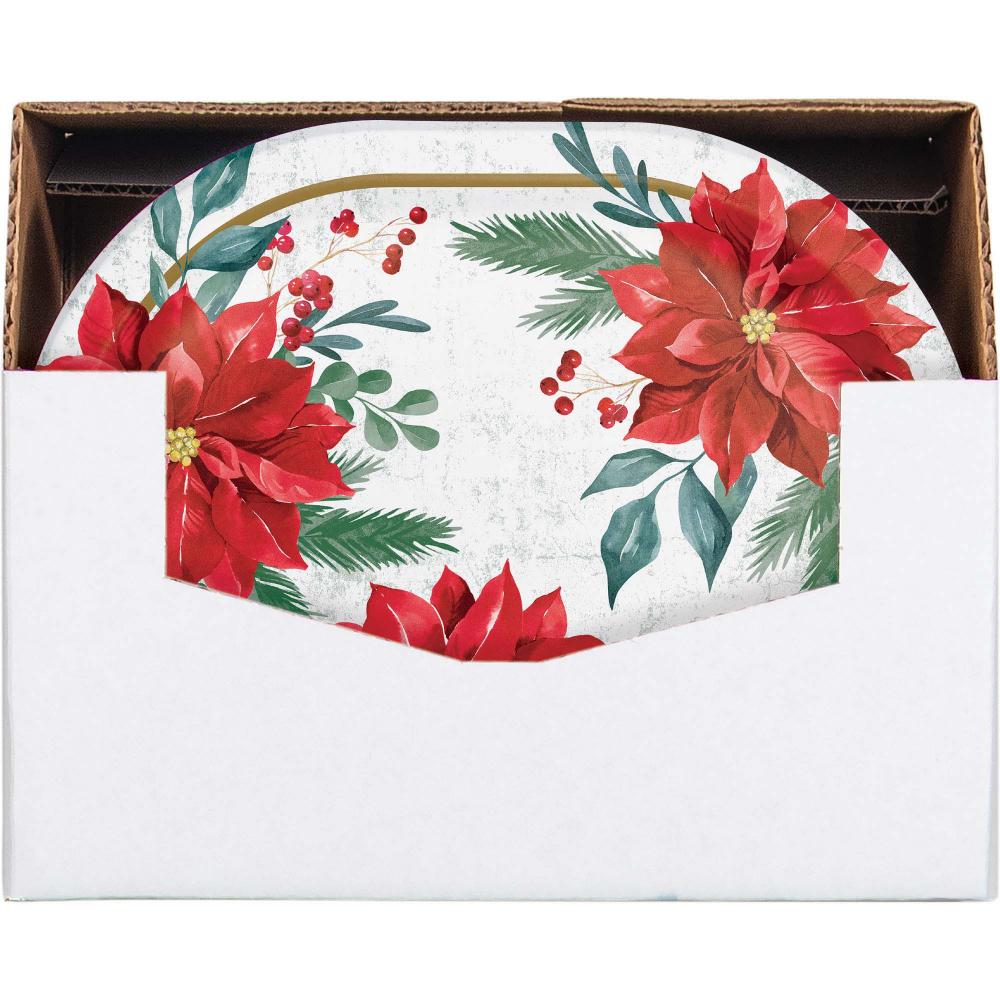 Festive Floral 12 inch Paper Oval Platter (8/Pkg)