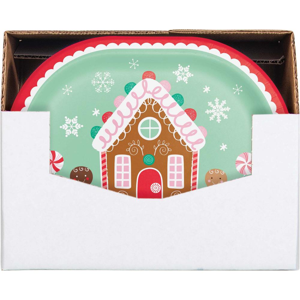 Holiday Sweets 12 inch Paper Oval Platter (8/Pkg)
