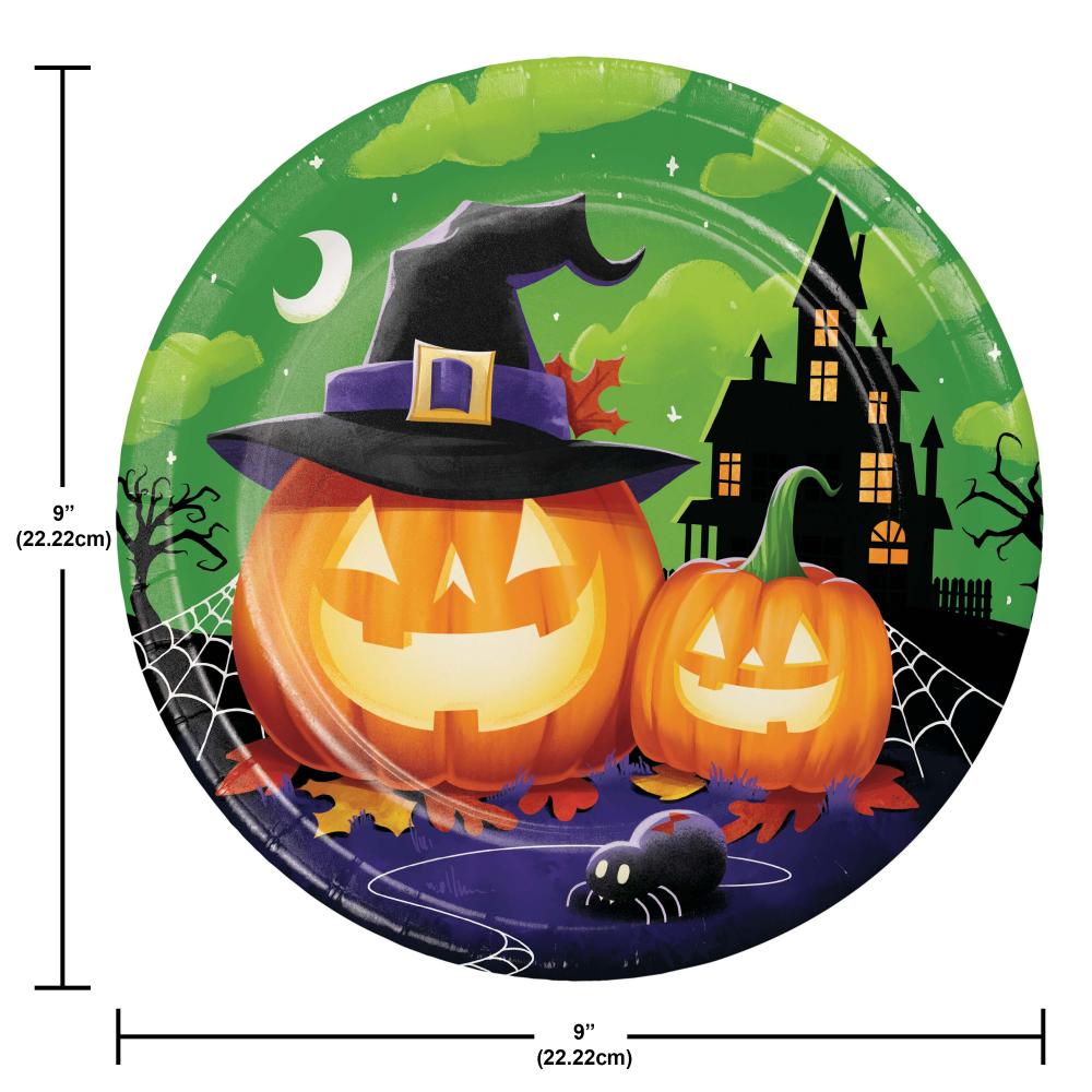Perfectly Pumpkin 8.75 inch Paper Dinner Plate (8/Pkg)
