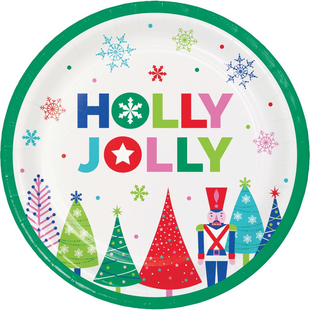 Joyful and Jolly 6.75 inch Paper Luncheon Plate (8/Pkg)